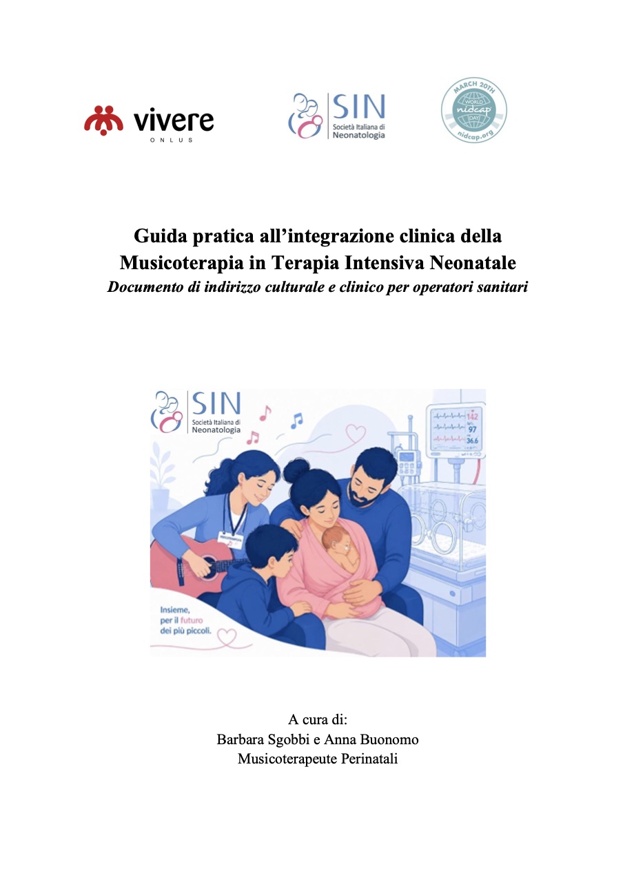 Copertina della Guida pratica all’integrazione clinica della Musicoterapia in Terapia Intensiva Neonatale